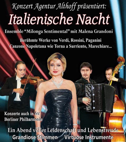 Italienische Nacht am 29.08.2025, um 19:00 Uhr in der Wunderblutkirche